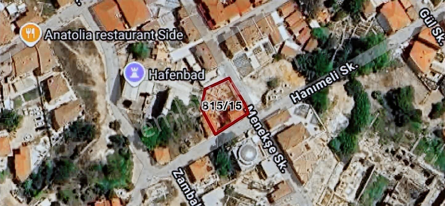 Antalya Side Antik Kent'de Satılık 407m2 Arsa