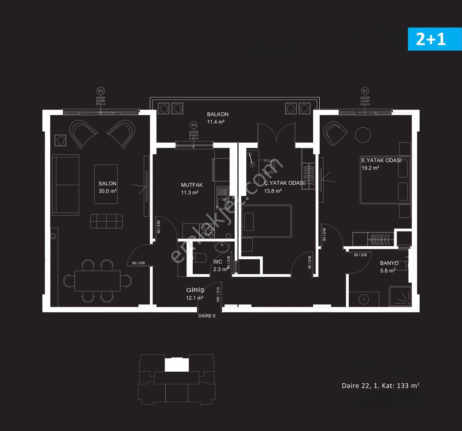 Century 21 Vizyon'dan Terrace Park Sitesinde 2+1 Lüks Kiralık Daire - Görsel 35