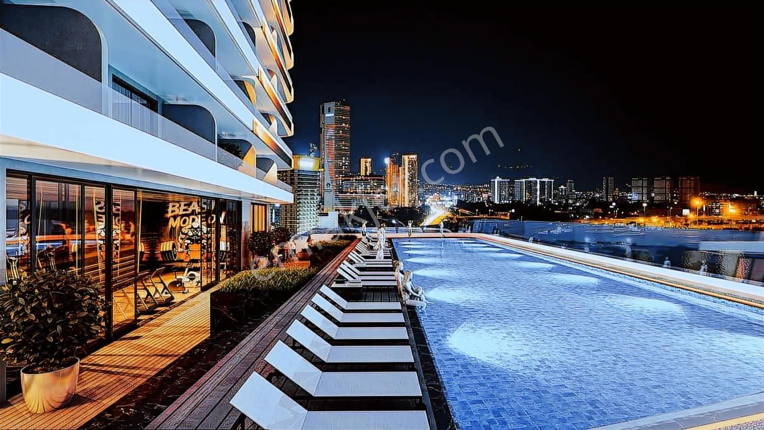 İzmir İnci Smyrna'da Deniz Manzaralı 1+1 Daire