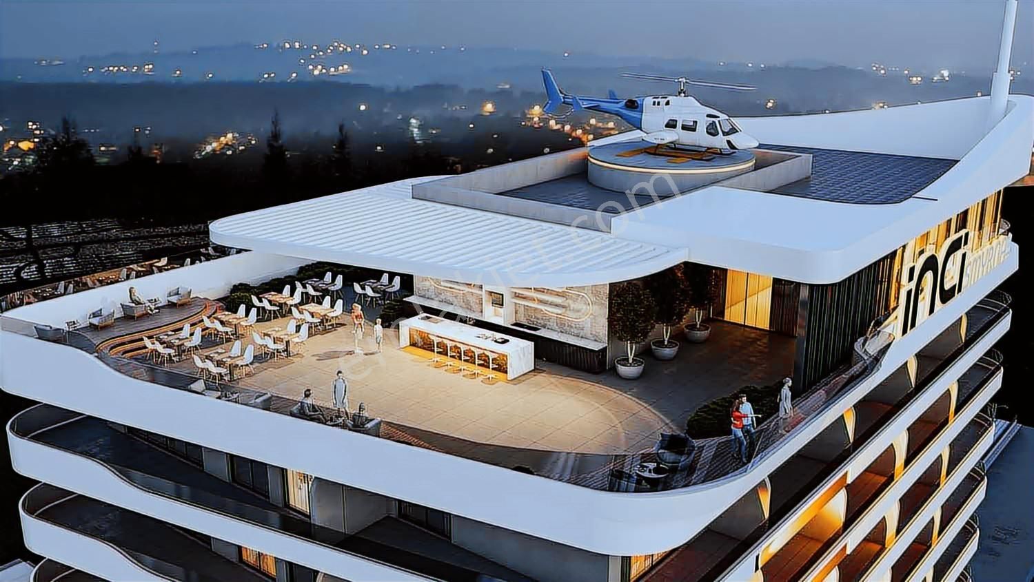 İzmir İnci Smyrna'da Deniz Manzaralı 1+1 Daire - Görsel 5