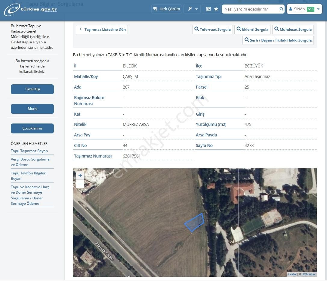 Bilecik -bozüyük- Çarşı Ada 267 3761 M2 Yatırımlık Arsa - Görsel 5