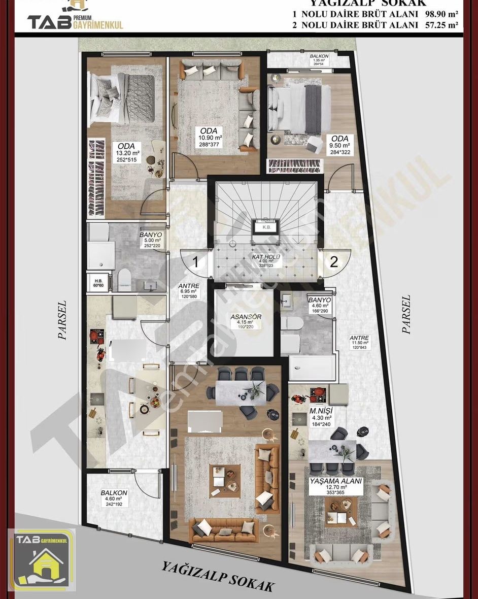 Tab Premıum'dan Şirintepe Mah.satılık Lüx 2+0 Son Daire - Görsel 2