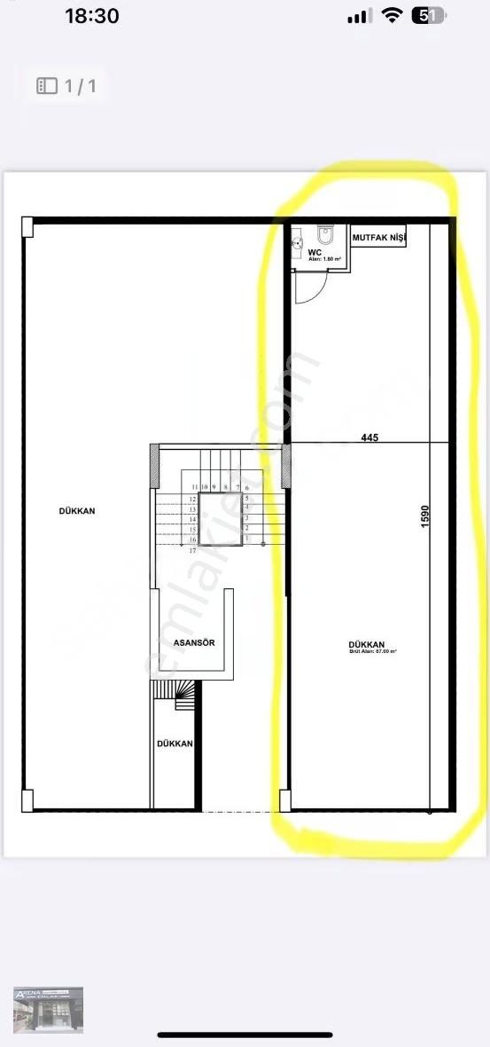 Yayla Çamlık Cad. Cıvarı Kentsele Girmiş Binada 85m2 Dükkan