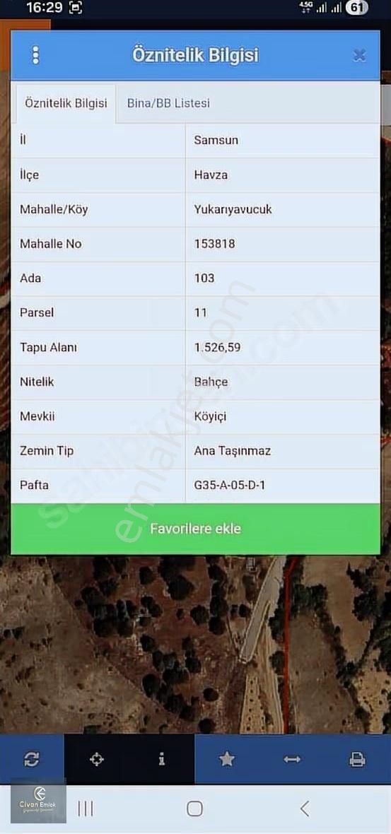 Civan Emlaktan Havza Yukarı Yavucuk Mahallesinde Satılık Bahçe - Görsel 8