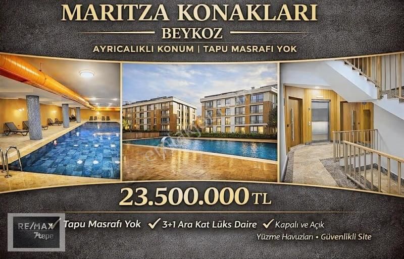 Maritza Konaklari Beykoz Tapu Masrafsiz 3+1 Firsat Satılık Daire