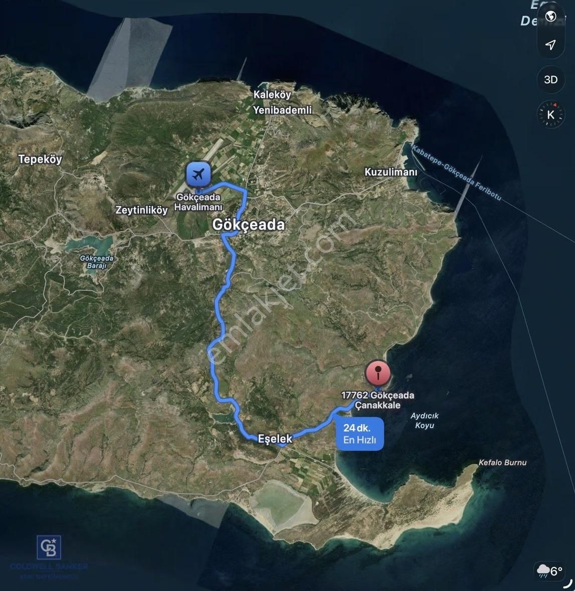 Gökçeada Yeni Mahalle Güzelce Koyunda Satılık 7335 M2 Tarla - Görsel 6