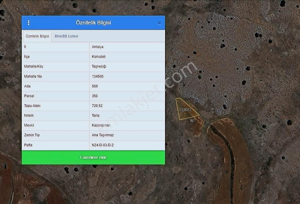 Antalya Korkuteli Taşkesiği Telefon Parasına Tarla - Görsel 4