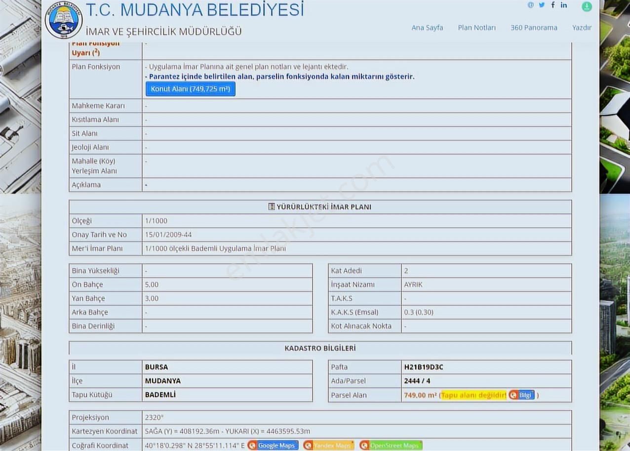 Bursa Mudanya Bademli De Güzel Konumda Arsa - Görsel 30