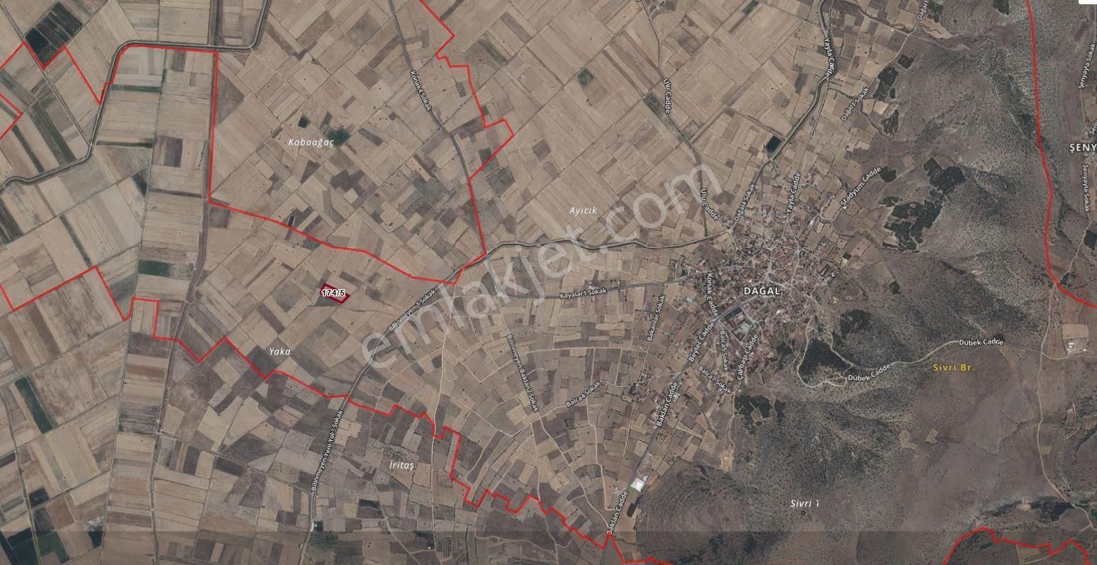 Baklan Dağal 6.35 Dönüm Satılık Tarla