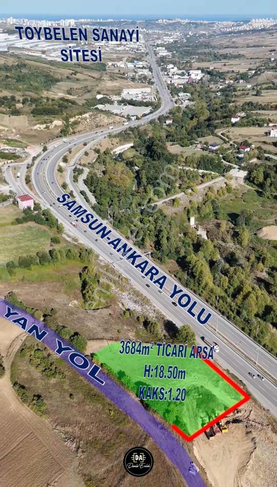 Damla Emlak'tan Tüvtürk Yanı 3684m2 Ticari İmarlı Anayola Cephe - Görsel 13