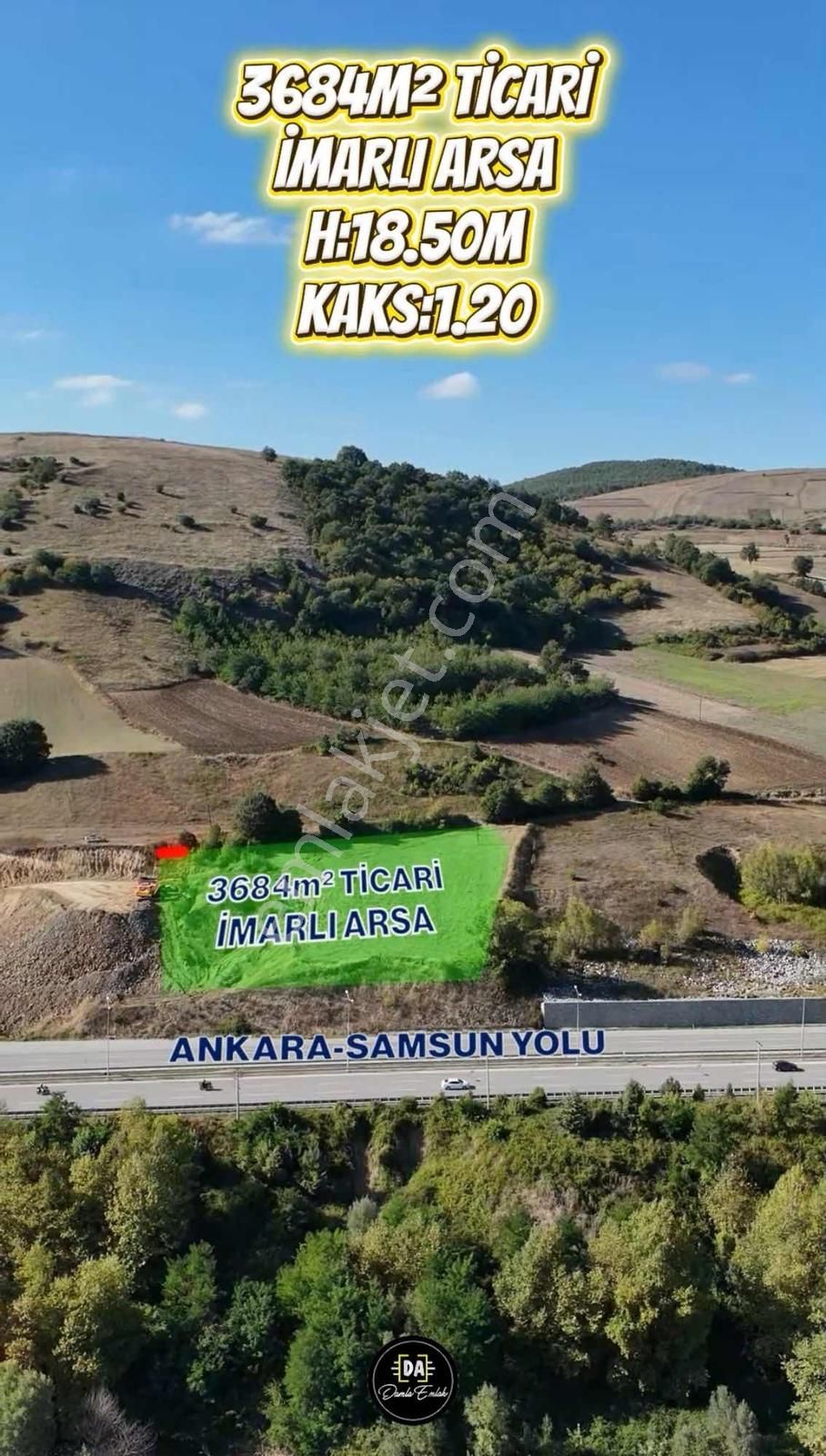 Damla Emlak'tan Tüvtürk Yanı 3684m2 Ticari İmarlı Anayola Cephe - Görsel 8