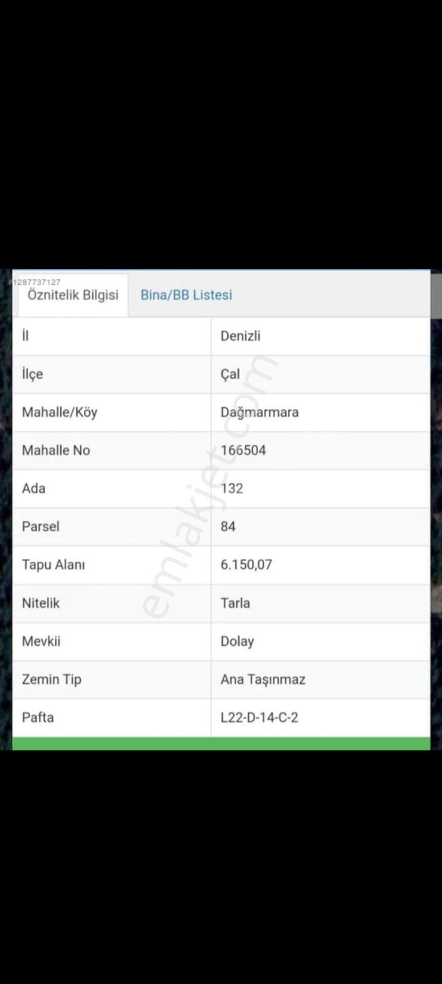 Denizli Çal Dağmarmara'da İçinden Yol Geçen Hobi Bahçesine Müsait Tarla - Görsel 2