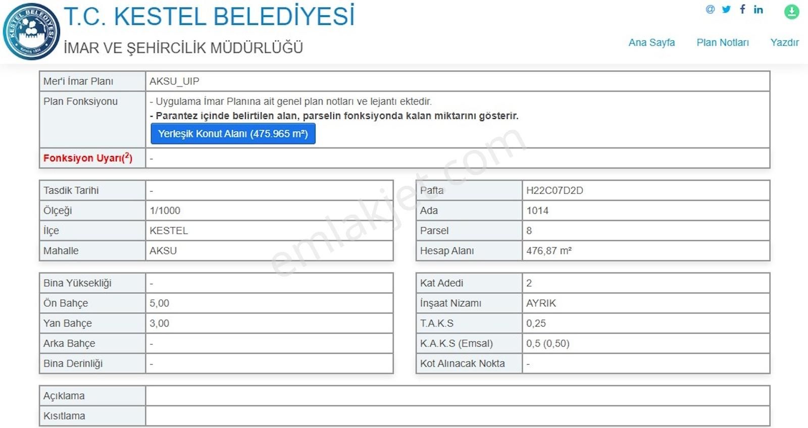 Mefgyd'den Kestel/aksu'da 477m² Alanlı Manzaralı Villa Arsası ! - Görsel 35