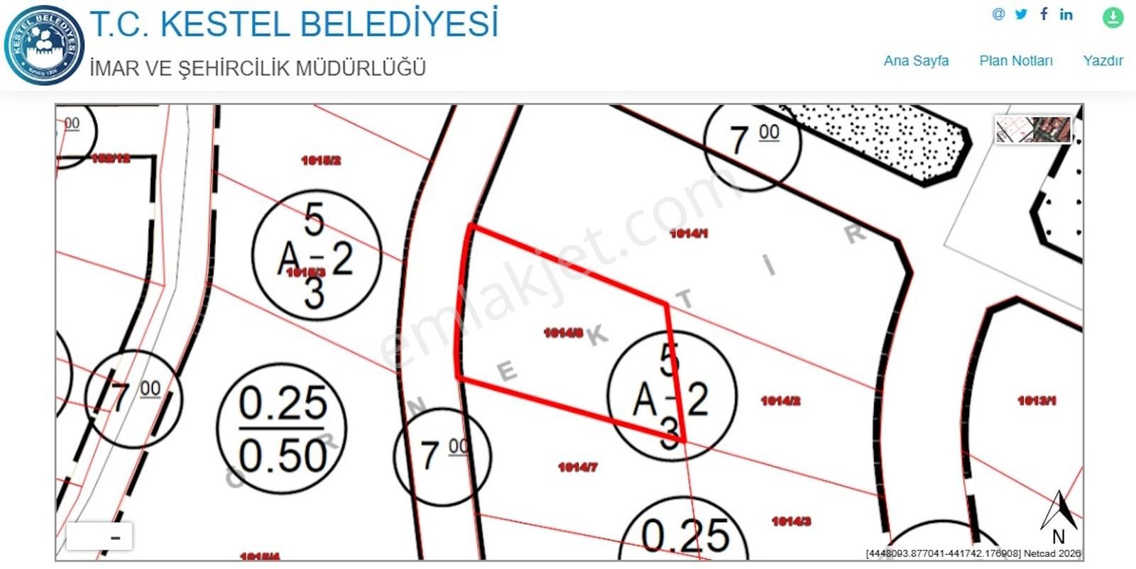 Mefgyd'den Kestel/aksu'da 477m² Alanlı Manzaralı Villa Arsası ! - Görsel 34