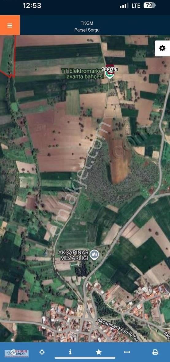 Akçapınar Mahallesinde Satılık Yola Cephe Tarla - Görsel 3