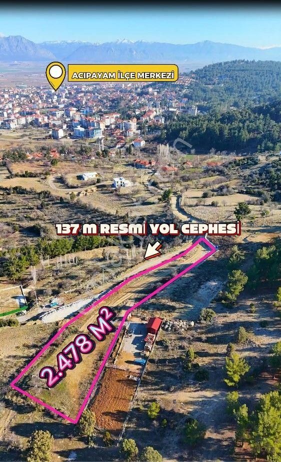 Şahin Emlaktan Denizli Acıpayam Çamlık Mah.2.478 M² İmara Sıfır Satılık Hobi Bahçelik Fırsatarazi - Görsel 5