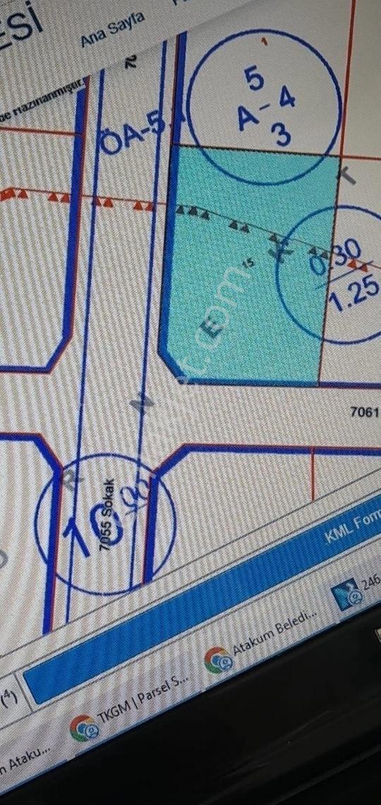 Aytaş Emlaktan Atakum Çatalçamda Satılık 544 M2 Köşe Parsel