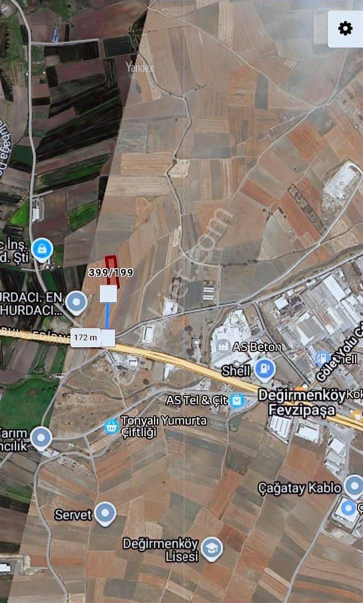 Değirmenköy'de İmara 300m Mesafede Tek Tapu Kupon Tarla - Görsel 2