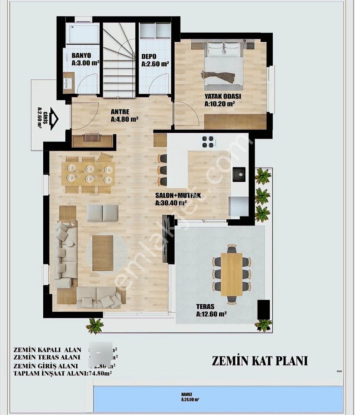 Turgutreis Bahçelievlerde Projeden Satılık 3+1 Villalar - Görsel 16