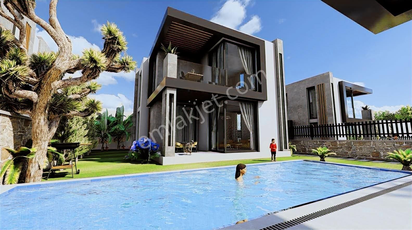 Turgutreis Bahçelievlerde Projeden Satılık 3+1 Villalar