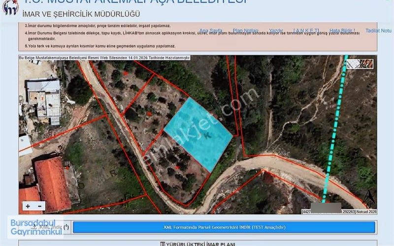 Bursadabul'dan Paşalar Mahallesi Köşe Arsa 338m2 - Görsel 5