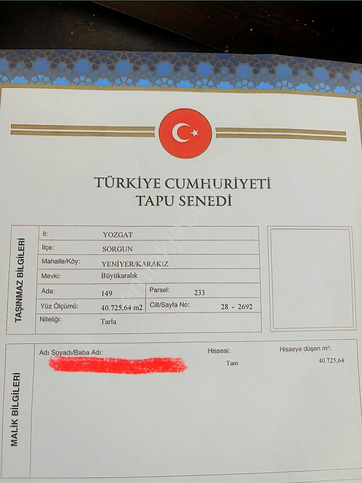 Yenıyer Karakız Mah (burunören Karşısında)satılık Tarla - Görsel 6