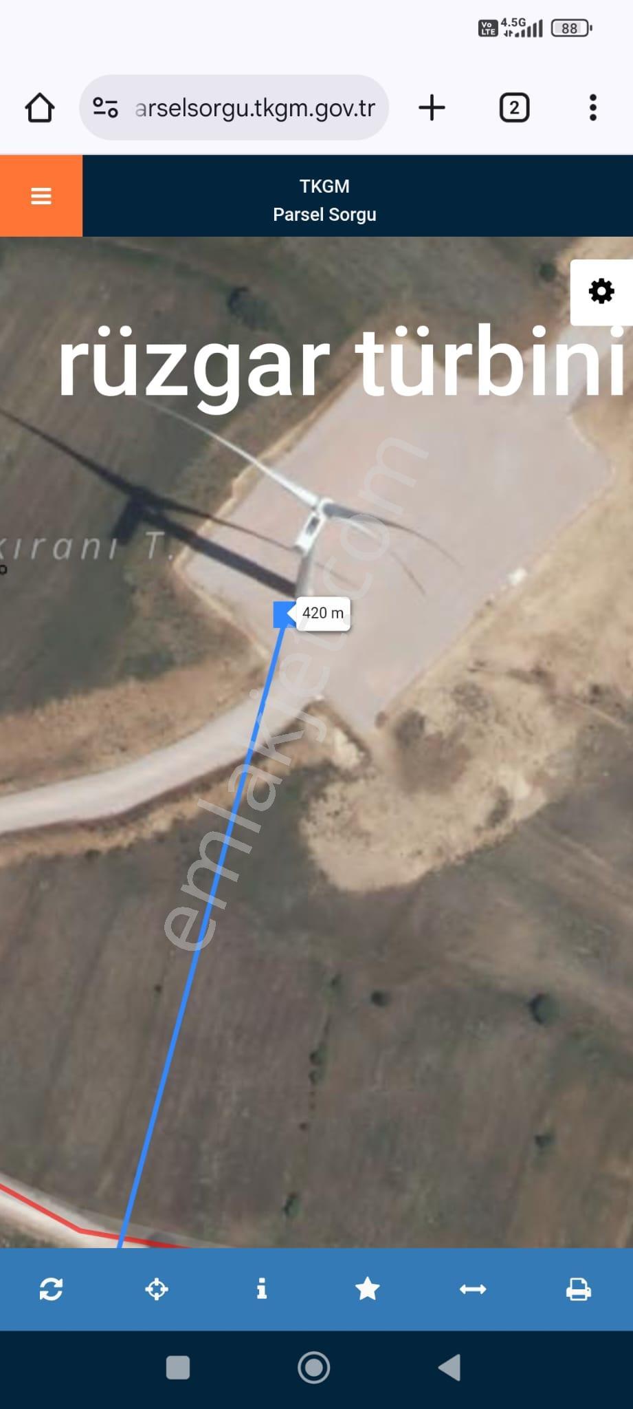 Bölgenin En Uygun Arazisi Yatırımlık 2 Dönüm Tek Tapu Sr250 Takaslı - Görsel 2