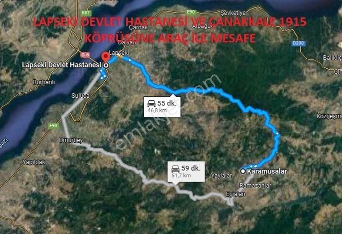 Çanakkale Lapseki Karamusalar Satılık 143 Dönüm Tarla. - Görsel 18