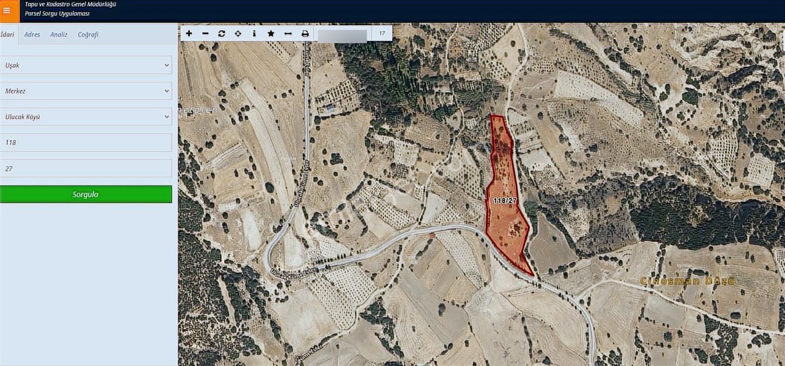 Uşak Merkez Ulucakta Satılık 11770 M² Tek Tapu Bahçe Fırsatı - Görsel 3