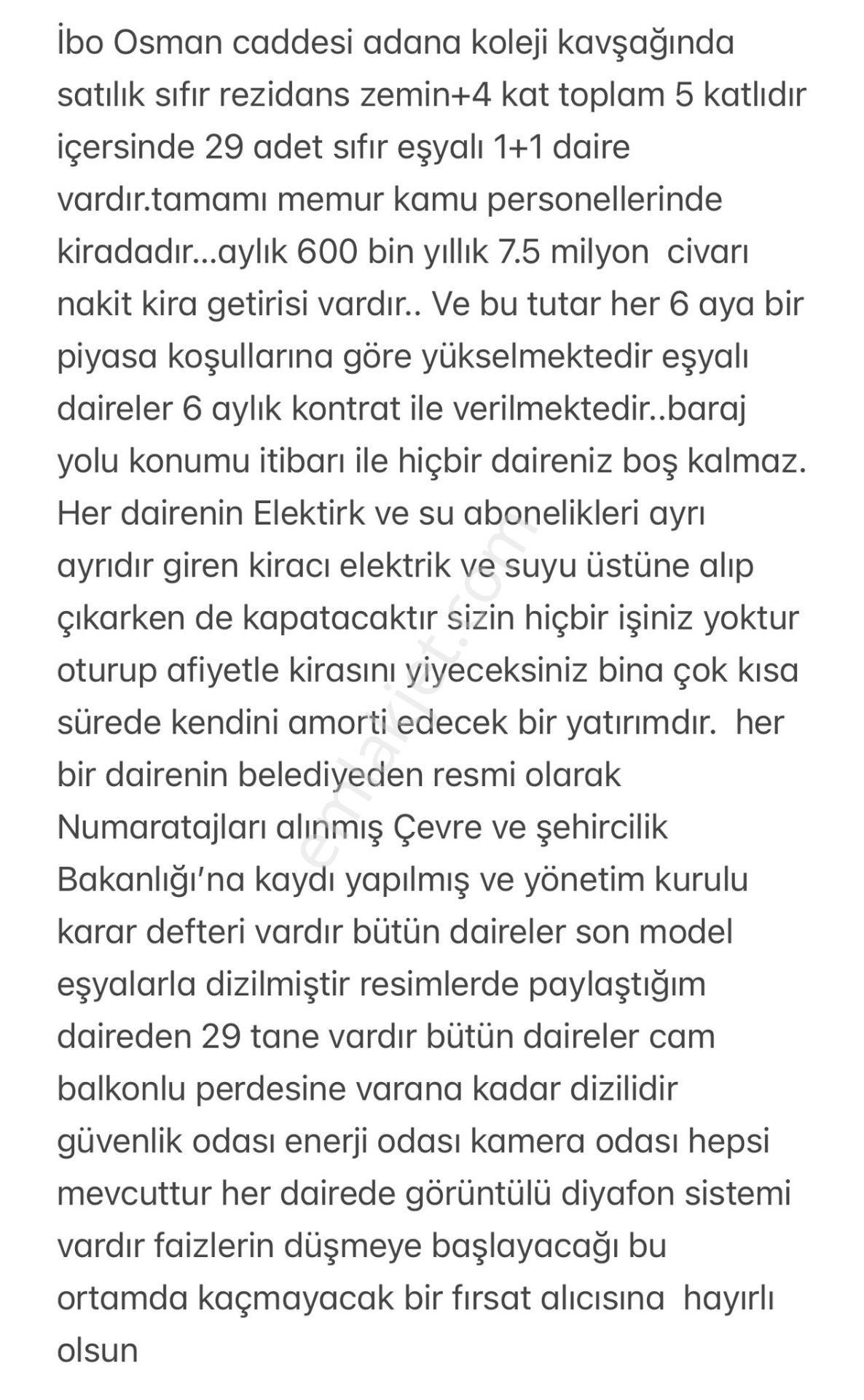 29 Daire*5 Kat*satılık Sıfır Rezidans 1+1 Ve 2katlı 12adet 1+1 Yeşilyurt 420m2 Arsa Komple Bina - Görsel 15