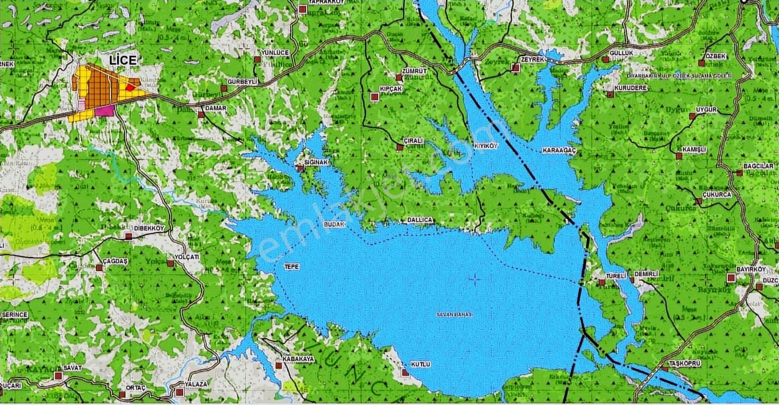 Azmir'den Satılık 5 Parça 31500 M2 Lice Yolçatı Baraj Yakını