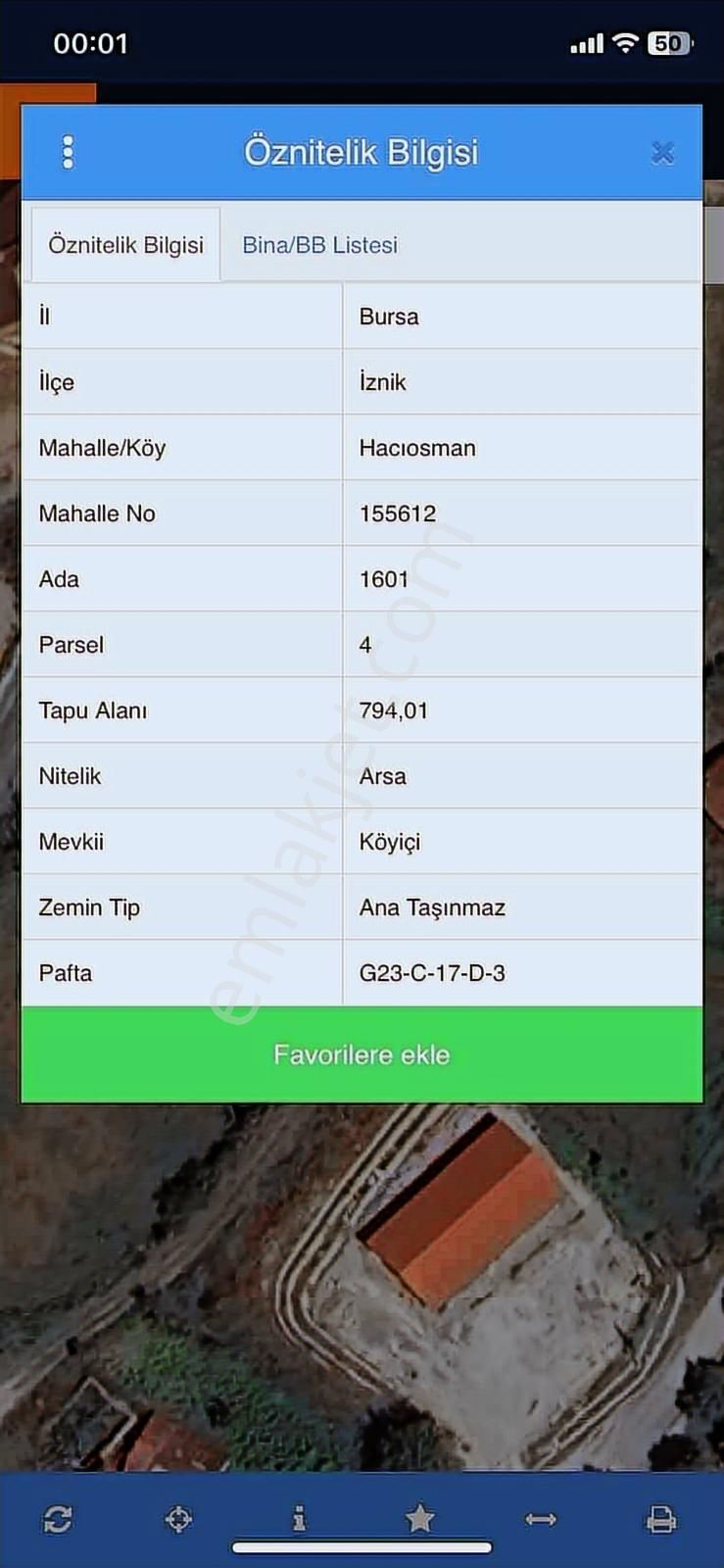 Bursa İznik Hacıosman'da Konut İmar Ruhsatı Alınmış İmarlı Arsa - Görsel 5