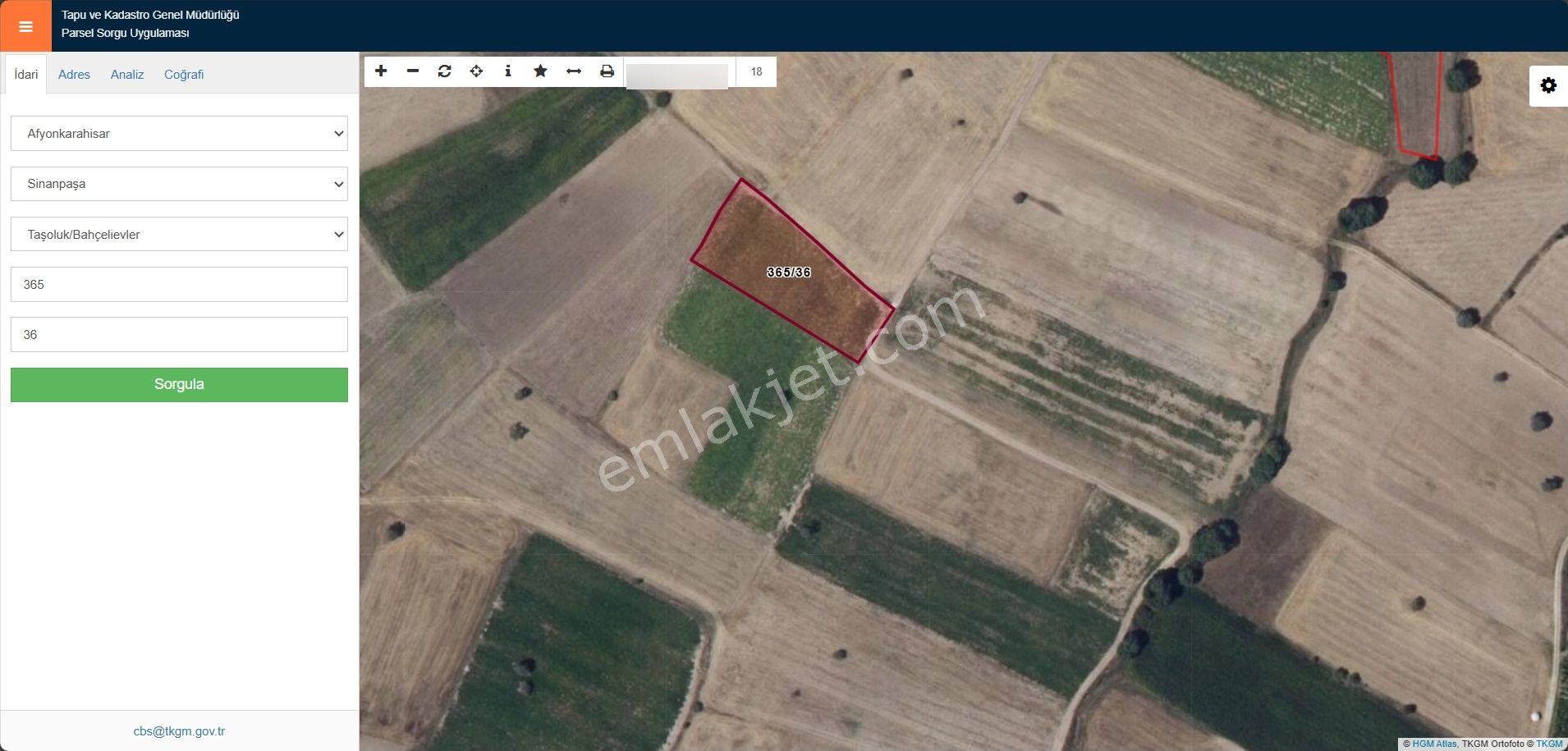 Taşolukta Satılık Verimli Tarla