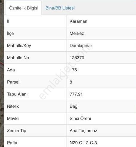 Karaman Merkez Damlapınarda 778 M2 Satılık Bağ Bahçe - Görsel 7