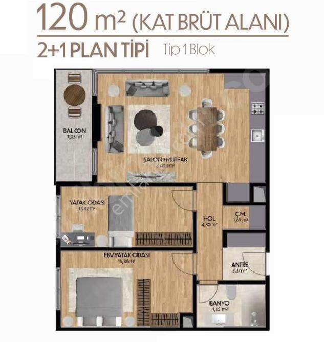 Mesa Kent Etiler 'de Resmi Devir Avantajlıyla 2+1 120 M² Daire - Görsel 11