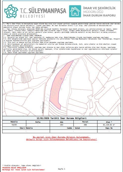 Tekirdağ Yazır'da Tek Tapu 61000 M2 Satılık Lojistik Ve Yatırım Arazisi. - Görsel 3