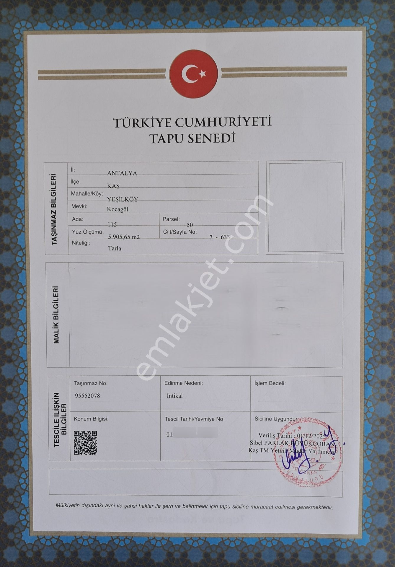 Antalya/kaş/kalkan/yeşilköy'de 6 Dönüm Tarla - Görsel 2