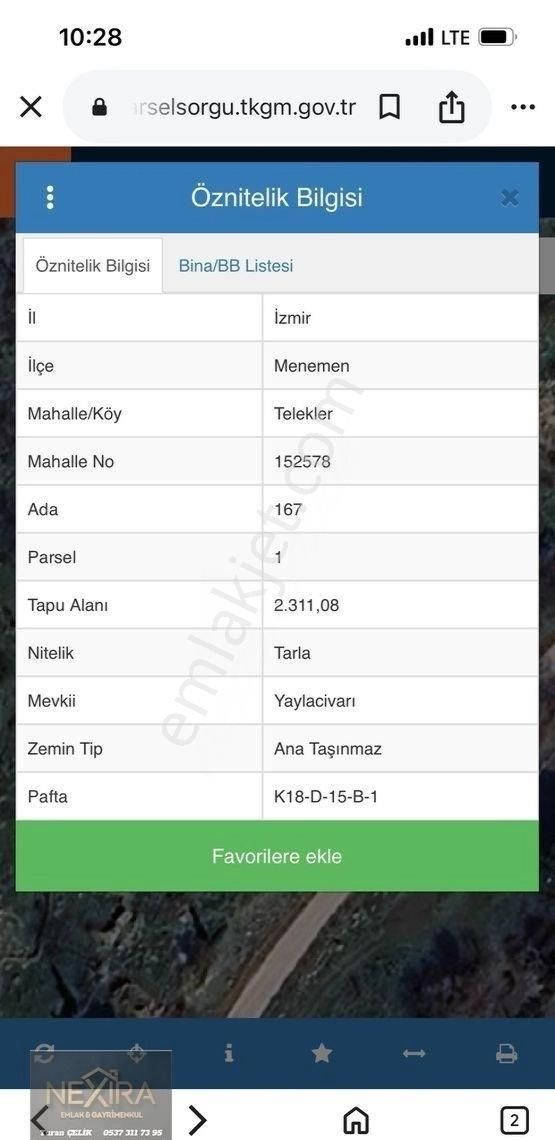 İzmir Menemen Telekler Mahallesi’nde Tek Tapu Satılık Tarla - Görsel 3