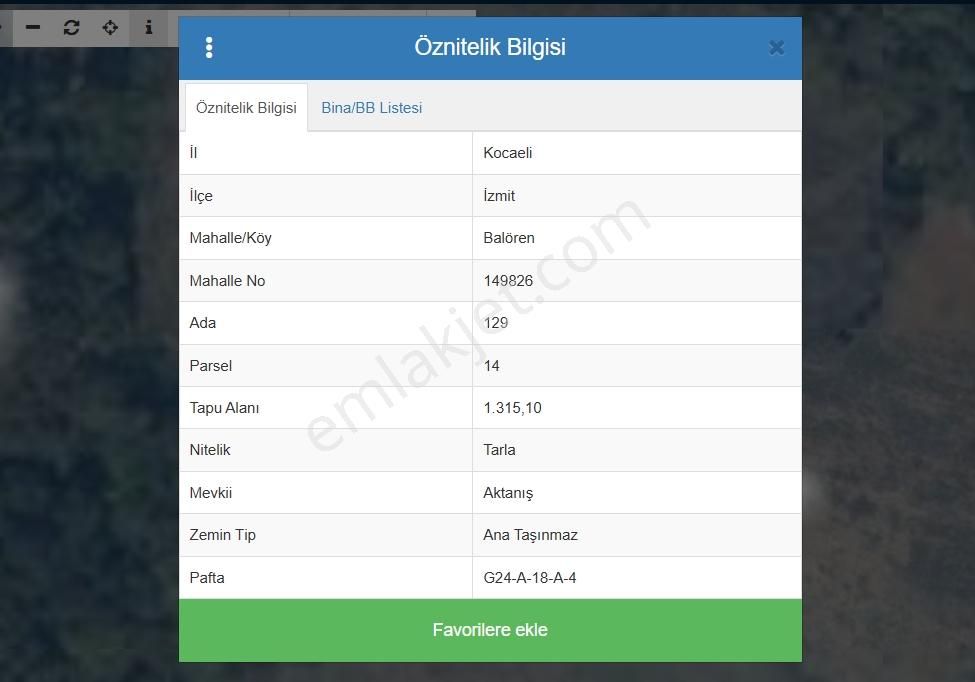 Kocaeli İzmit Balören 1.315 M2 Yollu %5 İmarlı Satılık Arsa - Görsel 3