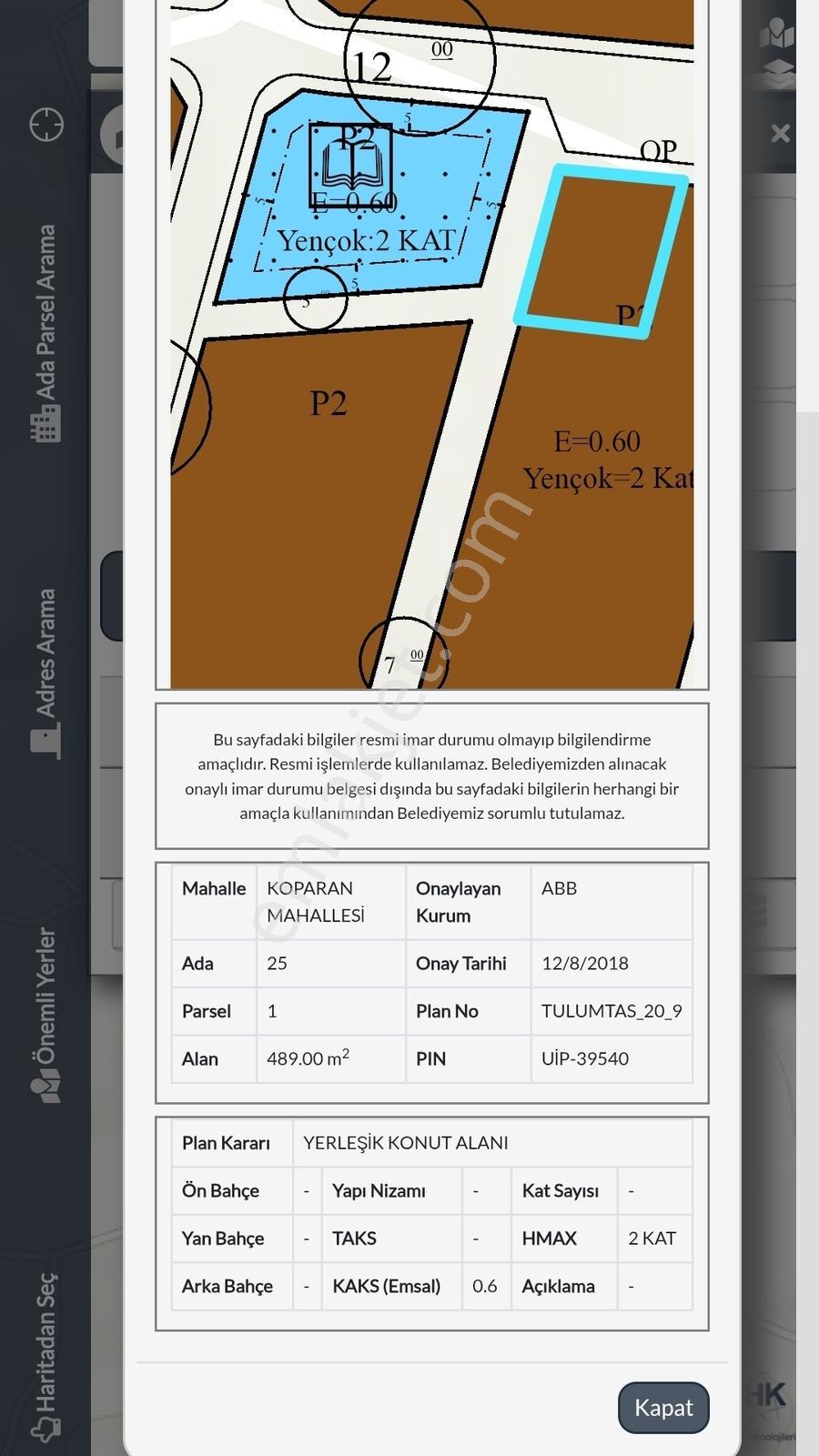 Emaks'tan/gölbaşı/koparan'da/imarlı/müstakil/0.60 Emsal - Görsel 16