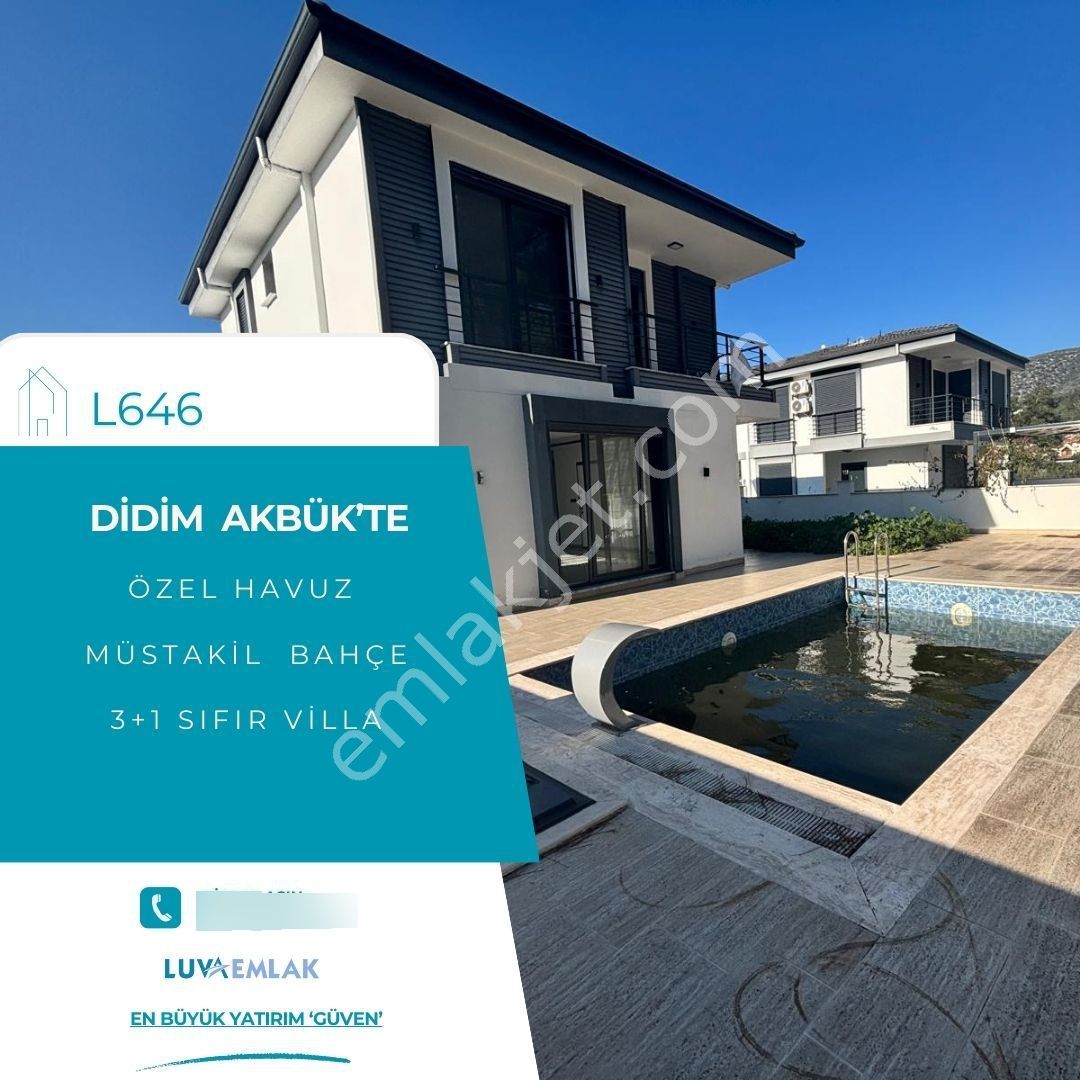 Didim Akbük'te Özel Havız Ve Bahçeli Tam Müstakil 3+1 Villa
