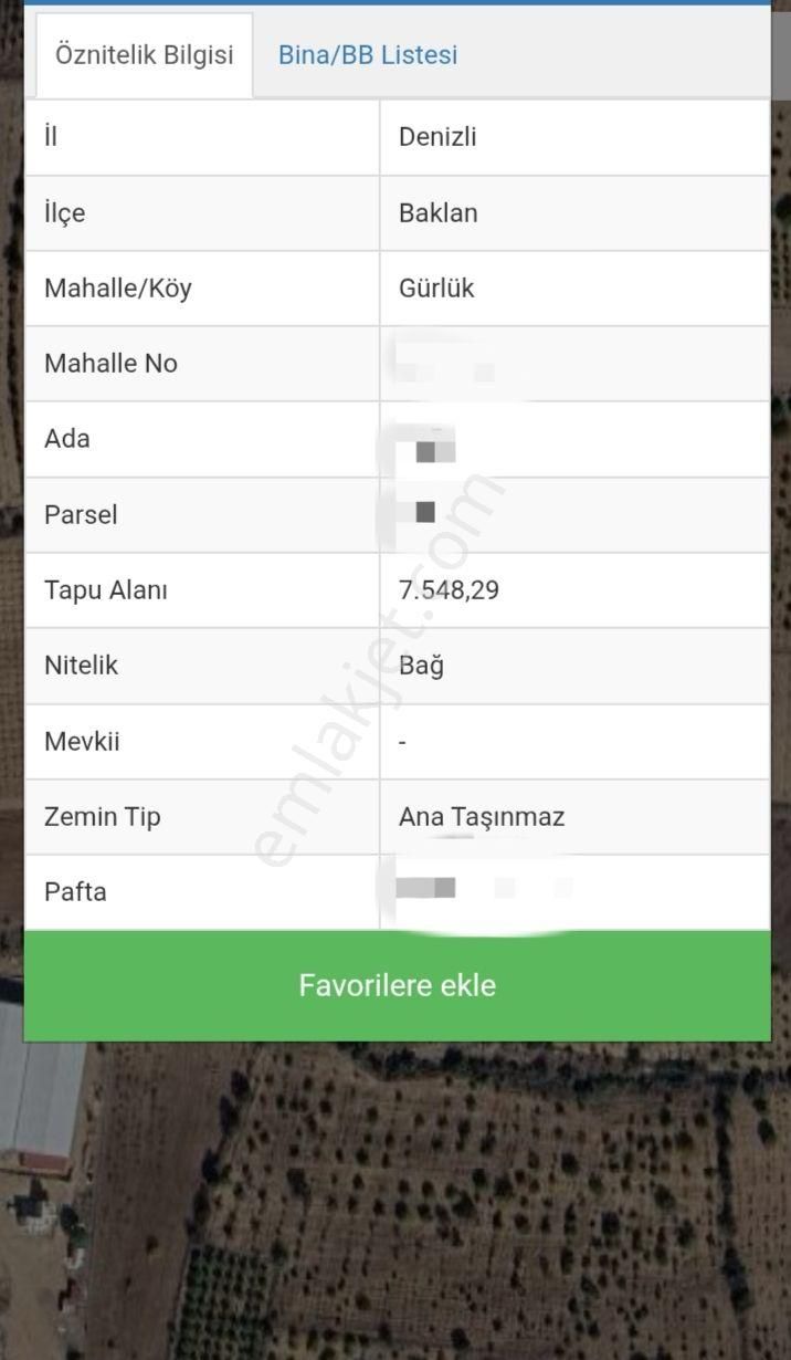 Satılık Ceviz Tarlası Baklan Gürlük Mevkisinde - Görsel 10