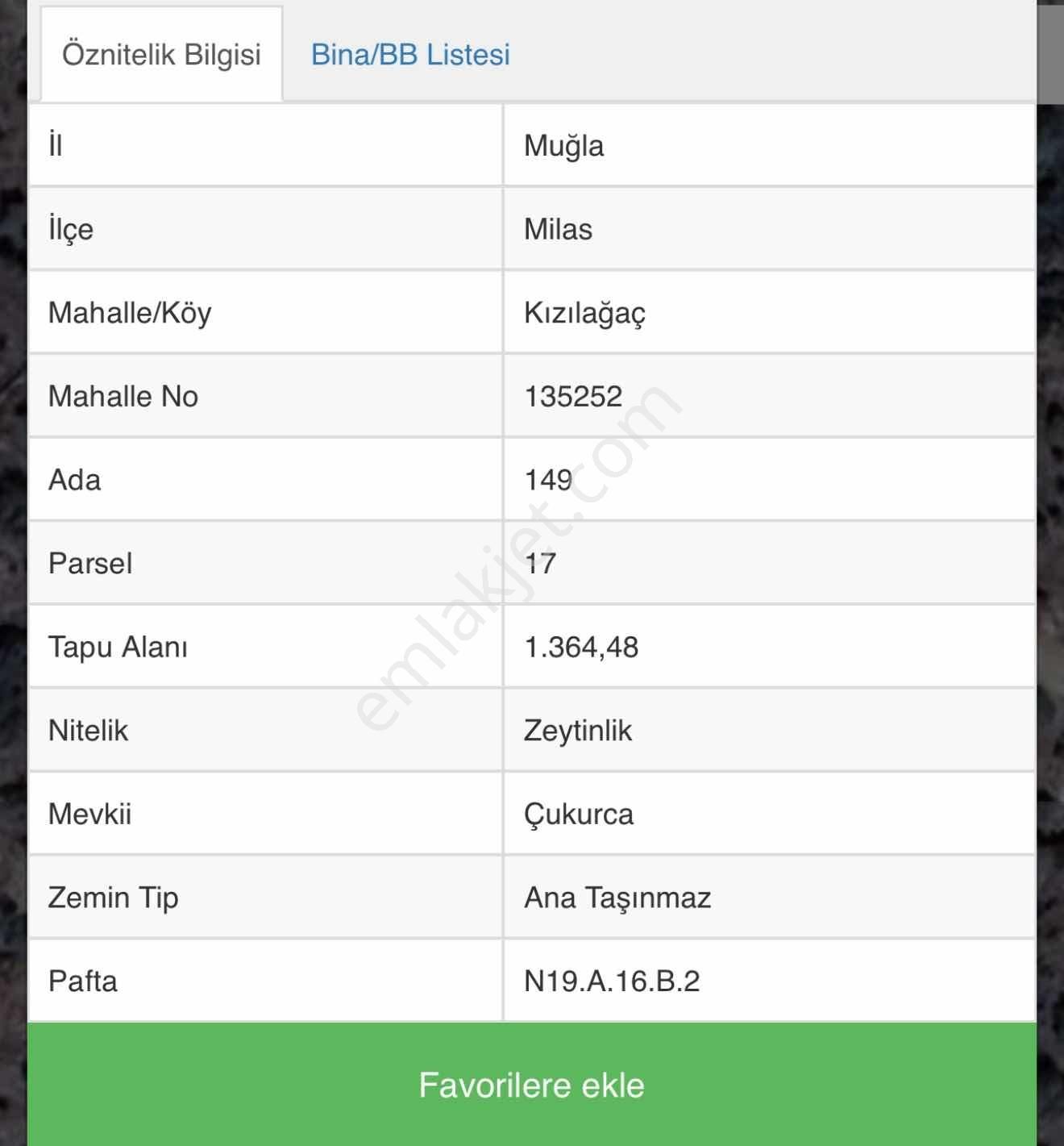 Muğla Milas Kızılağaç Ta Satılık Zeytinlik