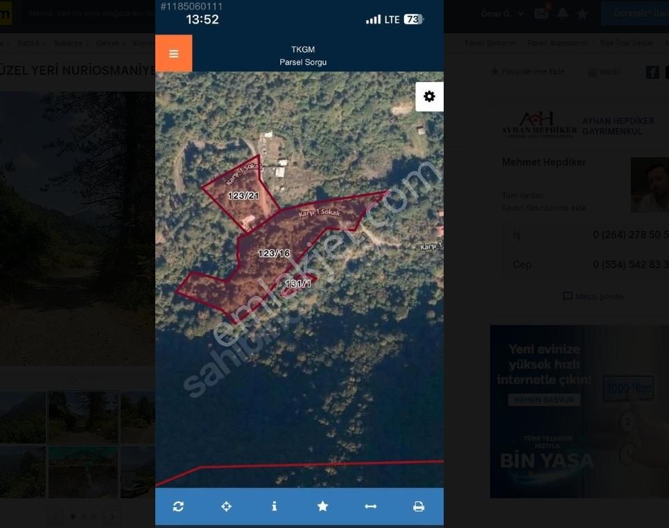 Ayhan Hepdiker Den Geyve Nuriosmaniyede 18000 M2 Harika Konumda - Görsel 17