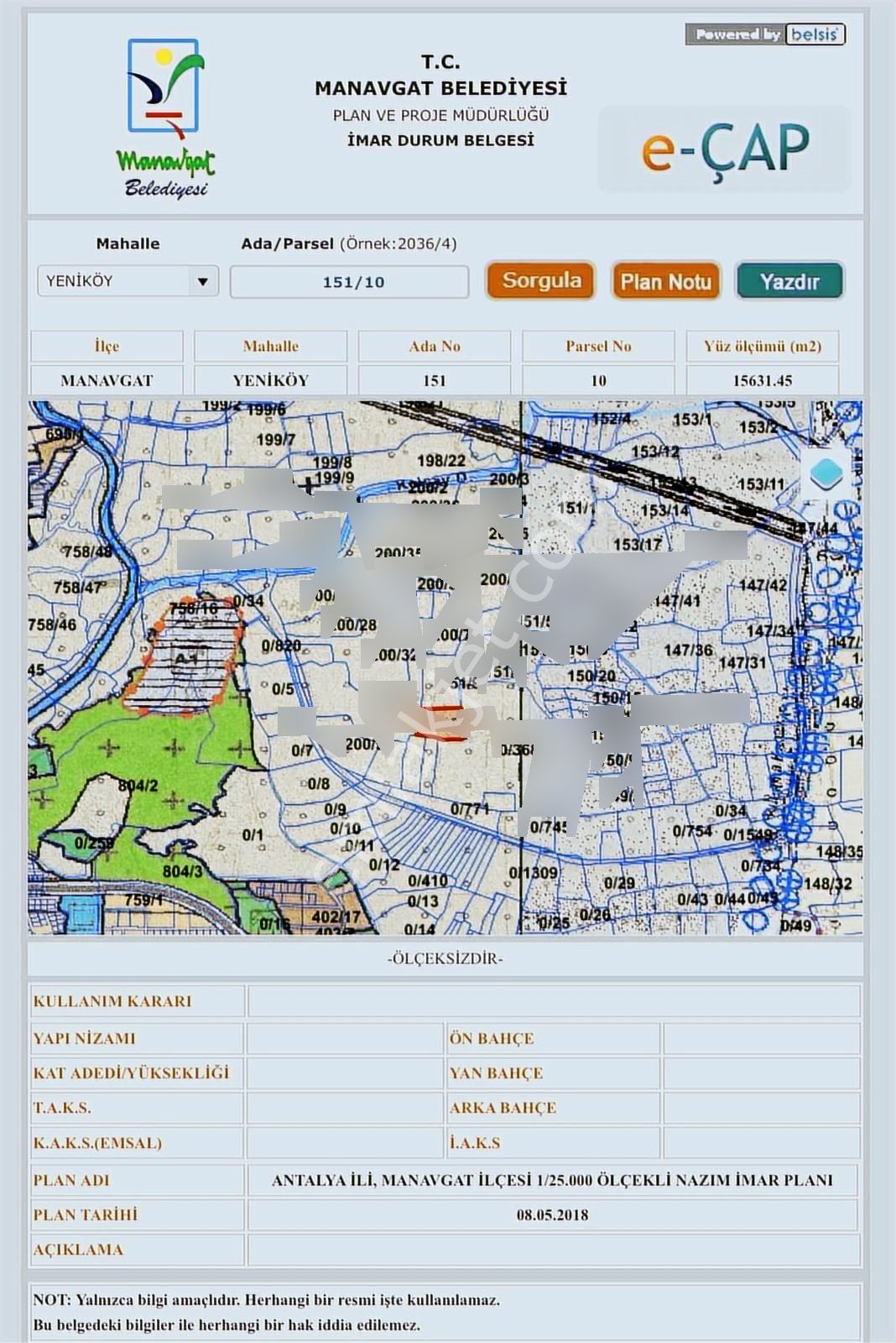 Tur-beylerden Yenıköy De Satılık Müstakil Tarla