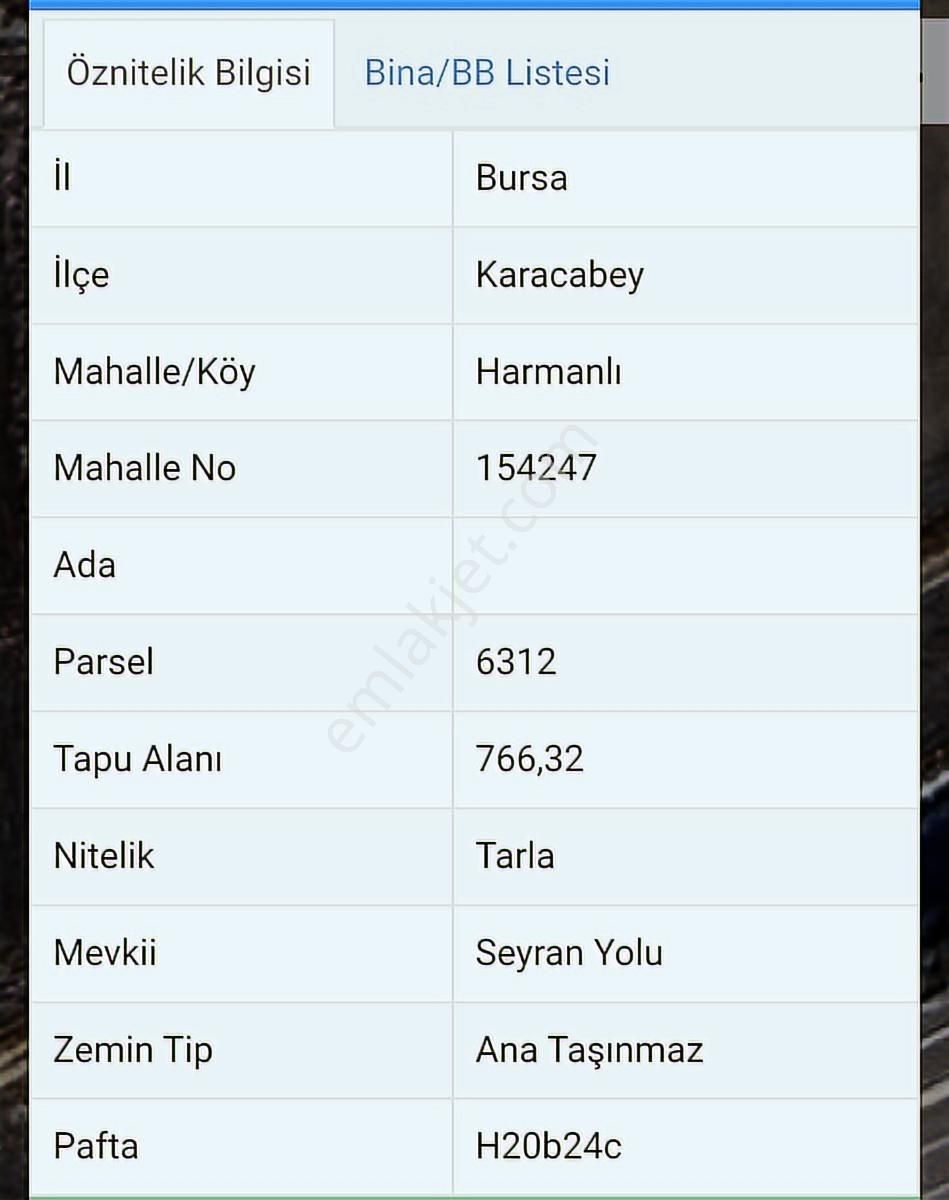 K2 Pera Karacabey Harmanlı Hobi Bahçe 766 M² Tek Tapu - Görsel 4