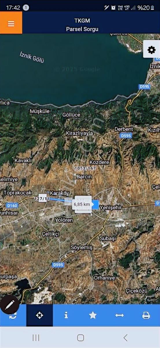 K2 Pera Bursa Yenişehir Karacali Yatırımlık Süper Tarla Tek Tapu - Görsel 5