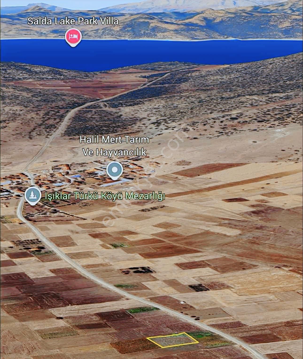 Salda Gölüne 2 Dakika Işıklar Mahallesinde Tarla - Görsel 8