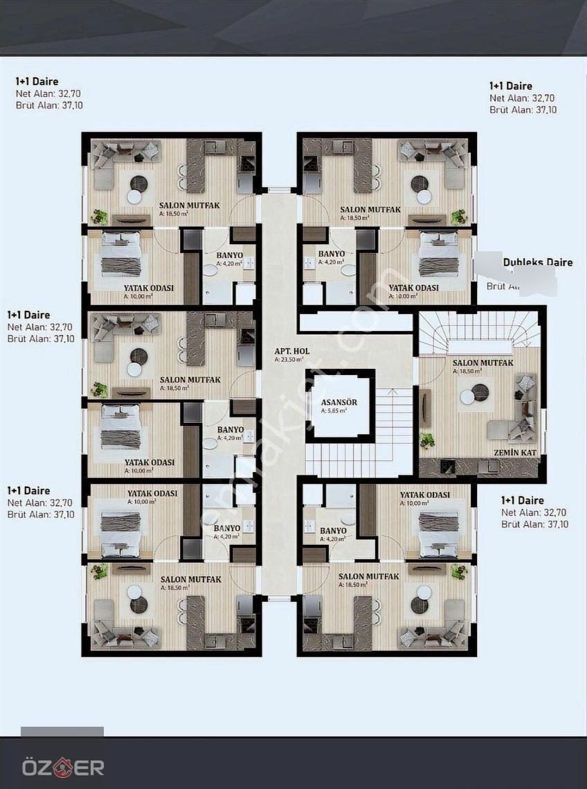 Öz-er Gayrimenkul'den Satılık Butik Site İçersinde 1+1 Daire - Görsel 4