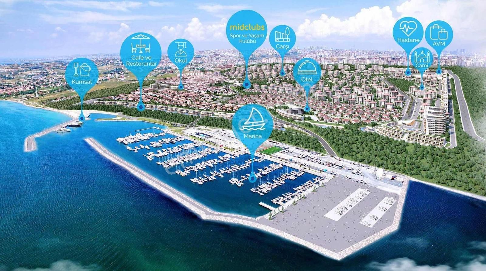 Deniz İstanbul Sedef Konakları Panoramik Deniz Manzaralı 4+1 - Görsel 6